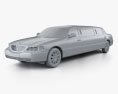 Lincoln Town Car Limousine 2011 3d model clay render