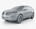 Lincoln MKC Concept 2016 3d model clay render