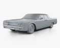 Lincoln Continental 轿车 1962 3D模型 clay render