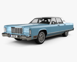 Lincoln Continental sedan 1975 3D-Modell