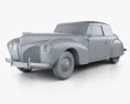 Lincoln Zephyr Continental cabriolet 1939 3d model clay render