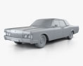Lincoln Continental sedan 1968 3D-Modell clay render