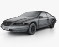 Lincoln Mark 1998 3d model wire render