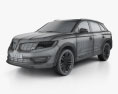 Lincoln MKX 2019 3d model wire render