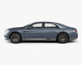 Lincoln Continental with HQ interior 2017 3d model side view