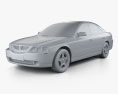 Lincoln LS 2002 3d model clay render