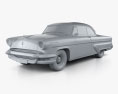 Lincoln Capri hardtop Coupe 1955 3d model clay render