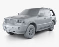 Lincoln Aviator 2005 3d model clay render