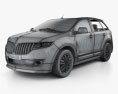 Lincoln MKX 2015 3d model wire render