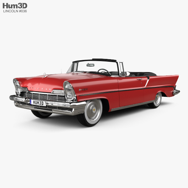 Lincoln Premiere convertible 1957 3D model