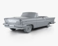 Lincoln Premiere convertible 1957 3d model clay render