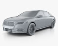 Lincoln Continental 2020 3D модель clay render