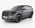 Lincoln Navigator Концепт 2019 3D модель wire render