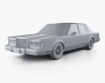 Lincoln Town Car 1993 3d model clay render