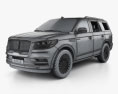 Lincoln Navigator Black Label 2020 3d model wire render