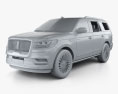 Lincoln Navigator Black Label 2020 3d model clay render