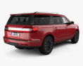 Lincoln Navigator L Select 2020 3D 모델  back view