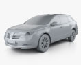 Lincoln MKT 2018 3d model clay render