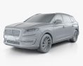 Lincoln Nautilus 2021 3D модель clay render