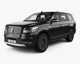 Lincoln Navigator Black Label con interni 2017 Modello 3D