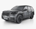 Lincoln Aviator Grand Touring 2022 3d model wire render