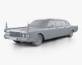 Lincoln Continental US Presidential State Car 1969 3d model clay render