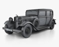 Lincoln KB Limousine avec Intérieur 1932 Modèle 3d wire render