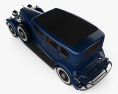 Lincoln KB 리무진 인테리어 가 있는 1932 3D 모델  top view