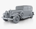 Lincoln KB Limousine with HQ interior 1932 3d model clay render