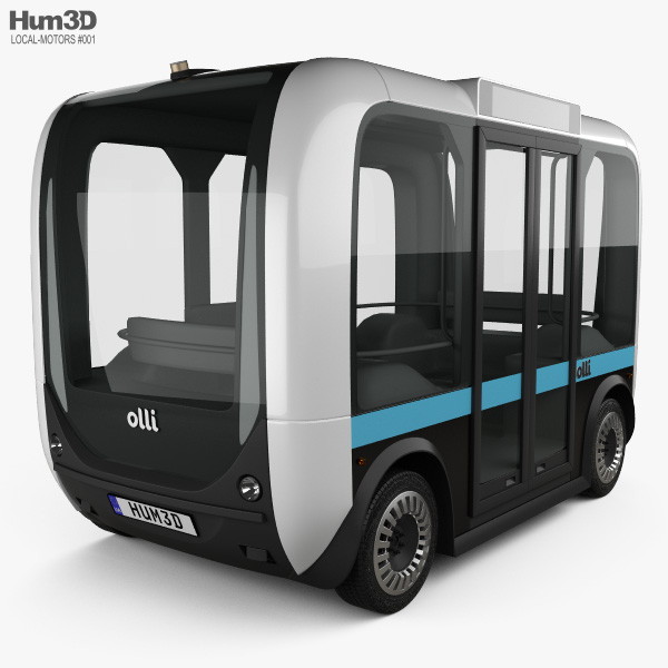 Local Motors Olli バス 2016 3Dモデル