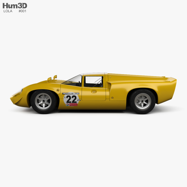 Lola T70 1967 3D model - Vehicles on Hum3D