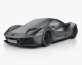 Lotus Evija 2022 3D模型 wire render