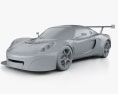 Lotus Exige GT3 2007 3d model clay render