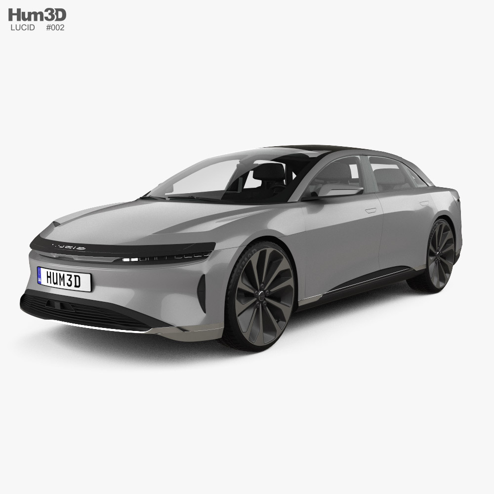 Lucid Air with HQ interior 2016 3D-Modell