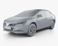 Luxgen S5 Turbo Eco Hyper 2018 3Dモデル clay render