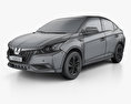 Luxgen S3 2019 3d model wire render