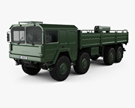 MAN KAT I Military Camião de Cama Plana 4-eixos 1976 Modelo 3d