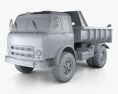 MAZ 503A Dump Truck 1970 3d model clay render