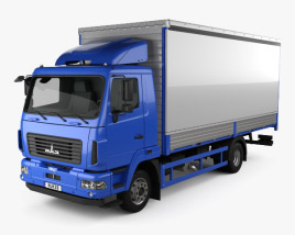 MAZ 4381 Camião Caixa 2017 Modelo 3d
