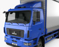 MAZ 4381 箱式卡车 2017 3D模型