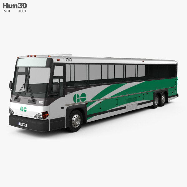MCI D4500 CT Transit Bus 2008 Modello 3D