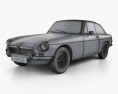 MG MGB GT V8 1973 3Dモデル wire render