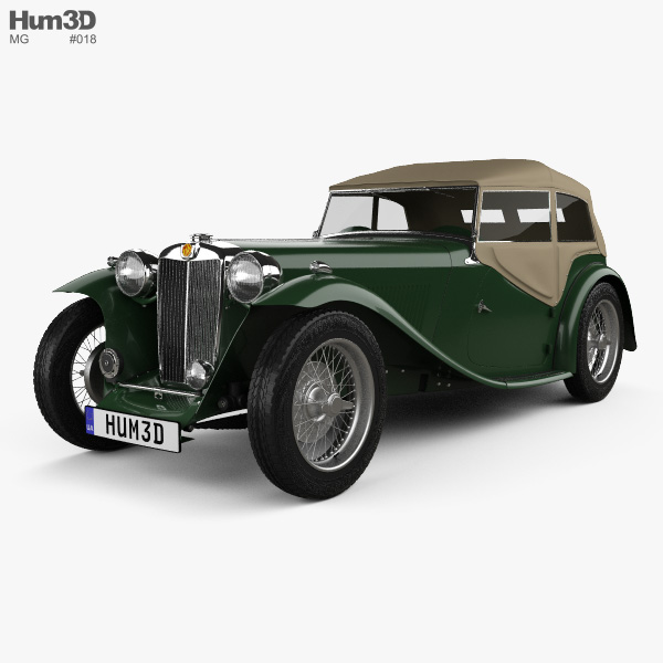 MG TC Midget 1945 Modelo 3D