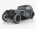 MG TC Midget 1945 3D 모델  wire render
