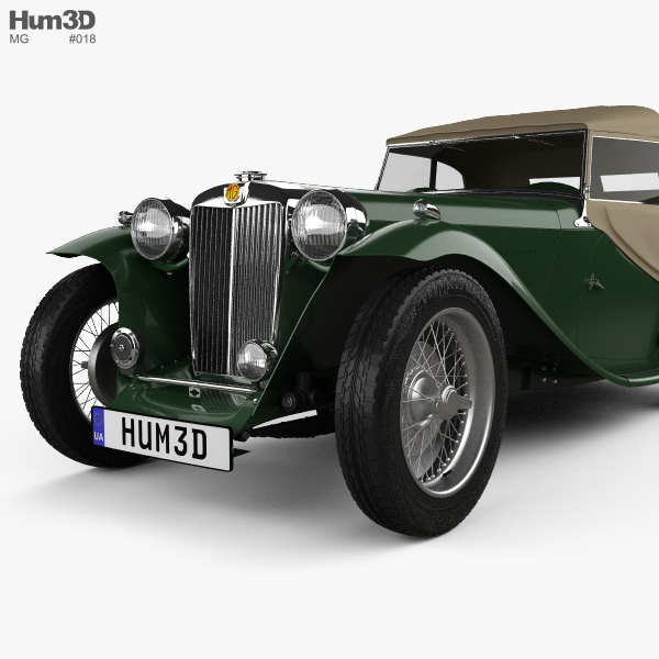 MG TC Midget 1945 3D model - Vehicles on Hum3D