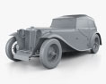 MG TC Midget 1945 3D-Modell clay render