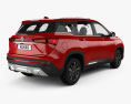 MG Hector 2022 3d model back view