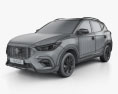 MG ZS 2022 3d model wire render