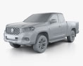 MG Extender Giant Cab 2022 3D-Modell clay render
