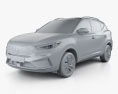 MG ZS EV 2022 Modelo 3D clay render